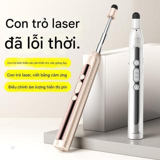 Bút trình chiếu slide powerpoint S21 tích hợp que chỉ bảng laser thuyết trình k dây pin sạc điều khiển từ xa cao cấp