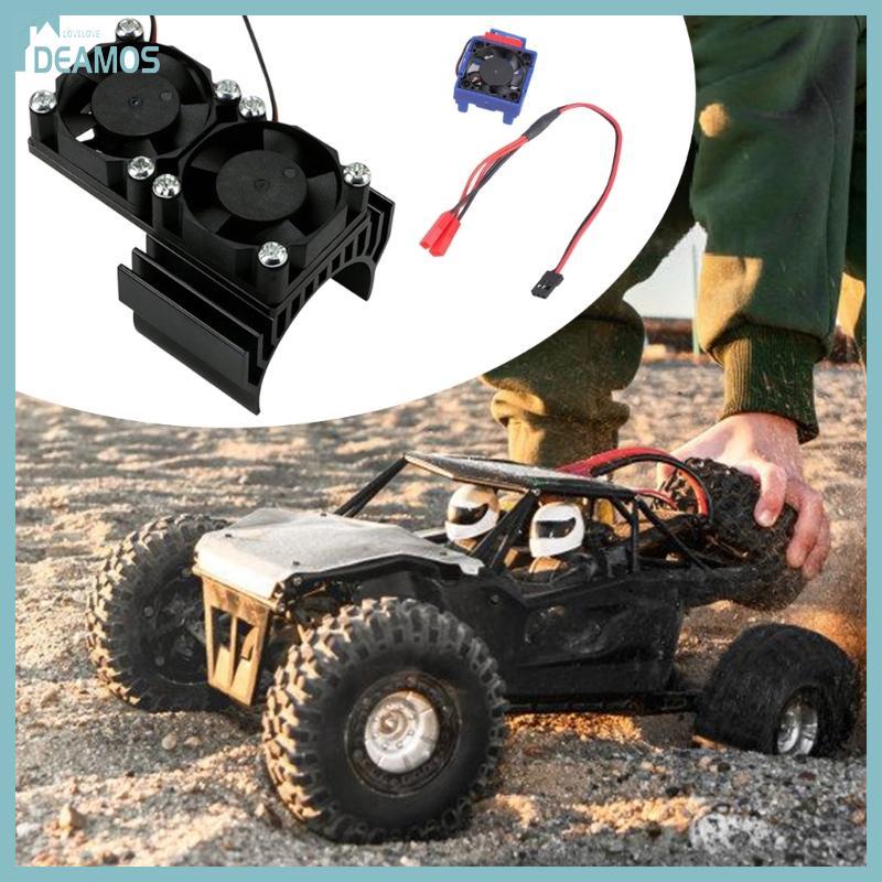 DE Remote Car Motor Tản Nhiệt Quạt Tốc Độ Đôi Cho 540 Chải 3660 Động Cơ Không Chổi Than Lắp Đặt Dễ D