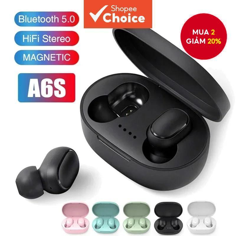 Tai nghe A6S Tai nghe Bluetooth không dâyTWS Tai nghe âm thanh nổi HiFi ENC Chống nước Thời gian chơi lâu trong tai Cuộc gọi HD ổn định cho tai nghe chơi game thể thao Điện thoại thông minh