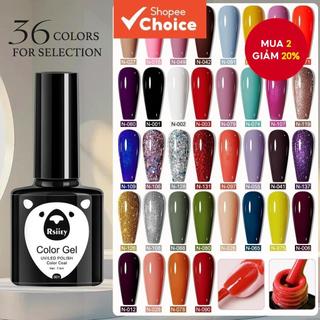  7ml Gel Sơn Móng Tay Cho Starter Kit Màu Đen Trắng Hồng Xanh Ngâm Không Lau 