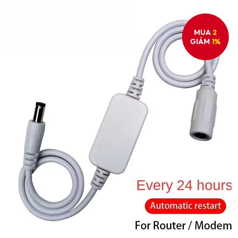 Bộ định tuyến mới với bộ điều khiển khởi động lại thời gian hoàn toàn tự động, công tắc reset thông minh và dây nối cho đèn WiFi mất điện.