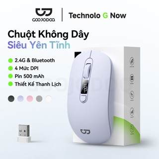  Chuột không dây GOOJODOQ DPI chính xác 4 cấp Màn hình kỹ thuật số im lặng Có thể sạc lại Kết nối hai chế độ 
