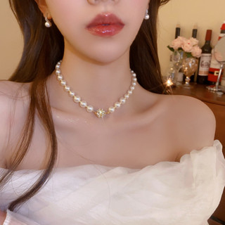 Vòng cổ ngọc trai từ tính vintage thanh lịch, điều chỉnh được - Quà tặng sang trọng cho nữ