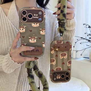  Window Green CryBaby Giá đỡ dây treo sang trọng Thích hợp cho Apple 17Promax Vỏ điện thoại iPhone 16   15   14   13 Chống rơi 