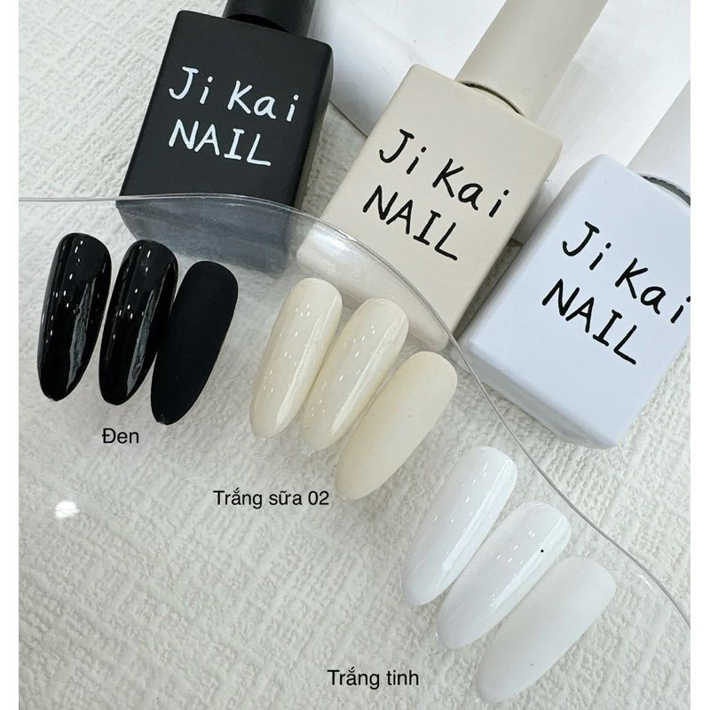 Sơn gel JiKai lẻ màu đen, trắng chính hãng.