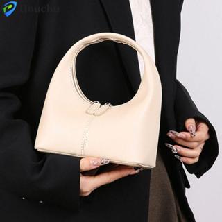 Túi xách da Pu HOUCHU, Túi đeo nách thanh lịch có dây kéo, Túi đeo chéo thời trang màu sắc cổ điển phong cách Pháp