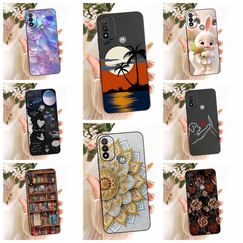 Ốp lưng Motorola Moto E20 XT2155 Silicon Mèo Dễ Thương Thời Trang Bướm Sơn Ngộ nghĩnh Vỏ Motorola E2