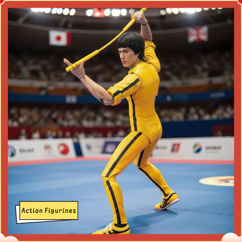 Bruce Lee Bruce Lee Asian Light [Phiên bản nước ngoài] Taekwondo Kung Fu GK Siêu di chuyển Hình mô h