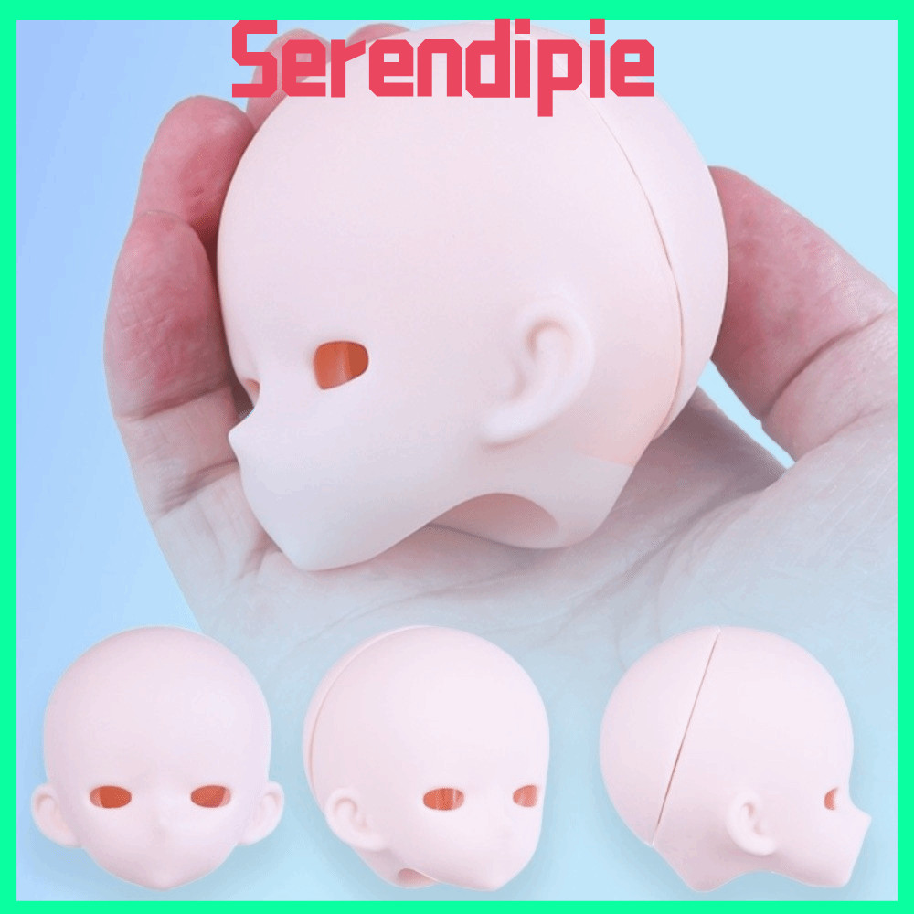 SERENDIPIE Bjd Baby Head, PVC 1 / 4 BJD Anime Headsculpt, Không Trang Điểm Phong Cách Anime Da Trắng
