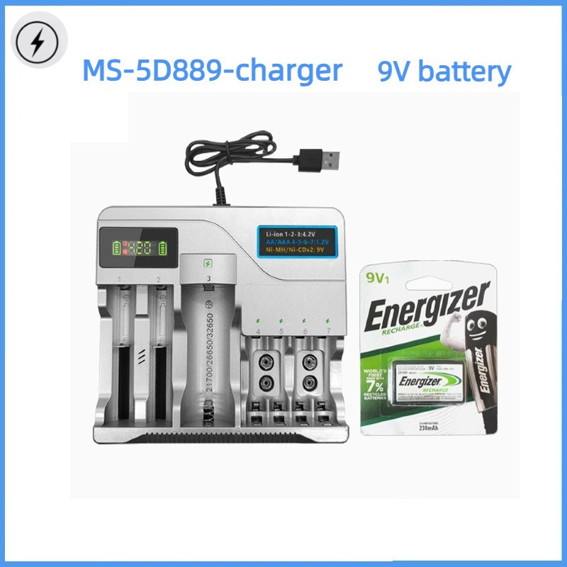 Bộ sạc pin 9V Pin và Bộ sạc phun