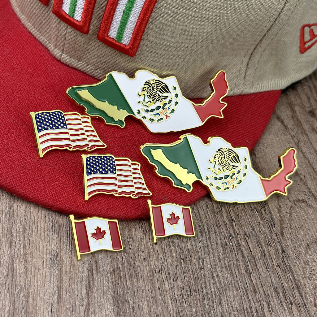 Retro Mexican Decoration Hat Pins Metal Enamel  Brooches Baseball Hat Brooches GTMS