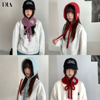 K Khăn Dệt Kim Ấm Cổ Bảo Vệ Khăn Hiển Thị Mặt Nhỏ Khăn Len Màu Trơn Tai Prote