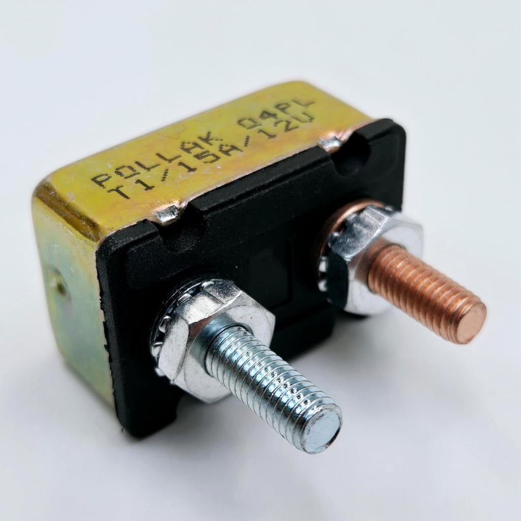 Bộ ngắt mạch kim loại một lỗ 15 Amp có cài đặt lại tự động cho 1970-1999 Harley Sportster & Big Twin