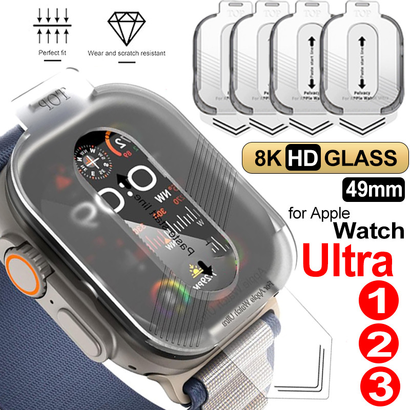 3 Bộ Phim Kính Cường Lực Cho Apple Watch Ultra 3 / 2 / 1 49mm Dễ Dàng Lắp Đặt Vỏ Đồng Hồ Thông Minh 