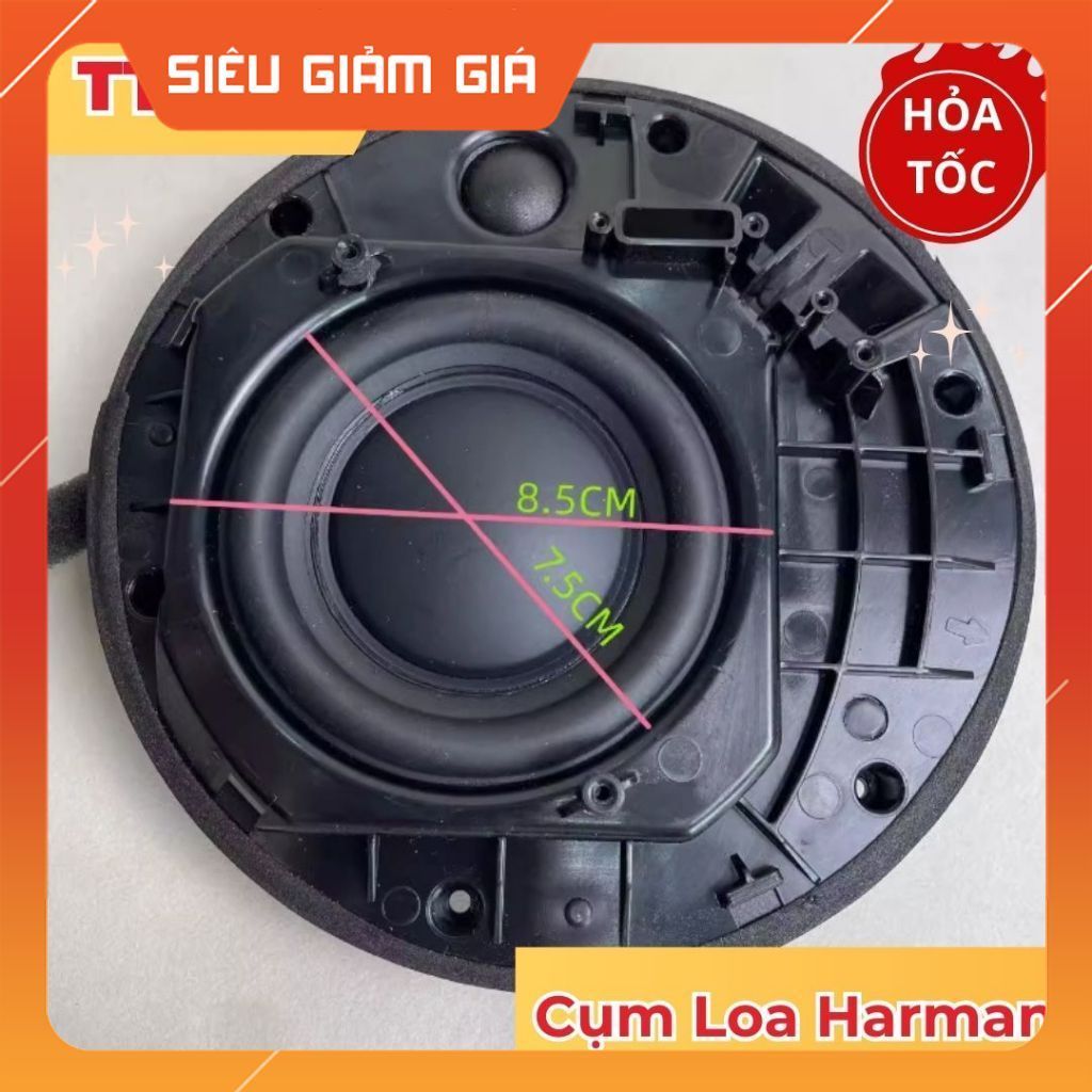 [TT DIY] Cụm Loa Harman/ Kardon Tháo Máy.Gồm 1 Loa Mid Bass 3inch Từ Neo,1Treble Lụa 1 Inch 10W+10W
