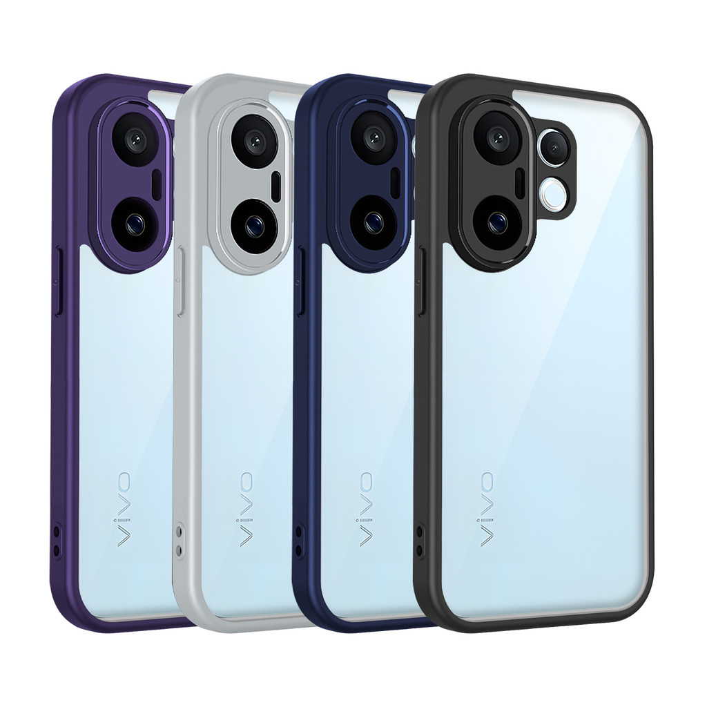 Dành Cho Vivo X200 5G X200 Pro X200 FE Ốp Lưng Mạ Silicon Chống Sốc Trong Suốt Cứng Ốp lưng Mờ Cho V