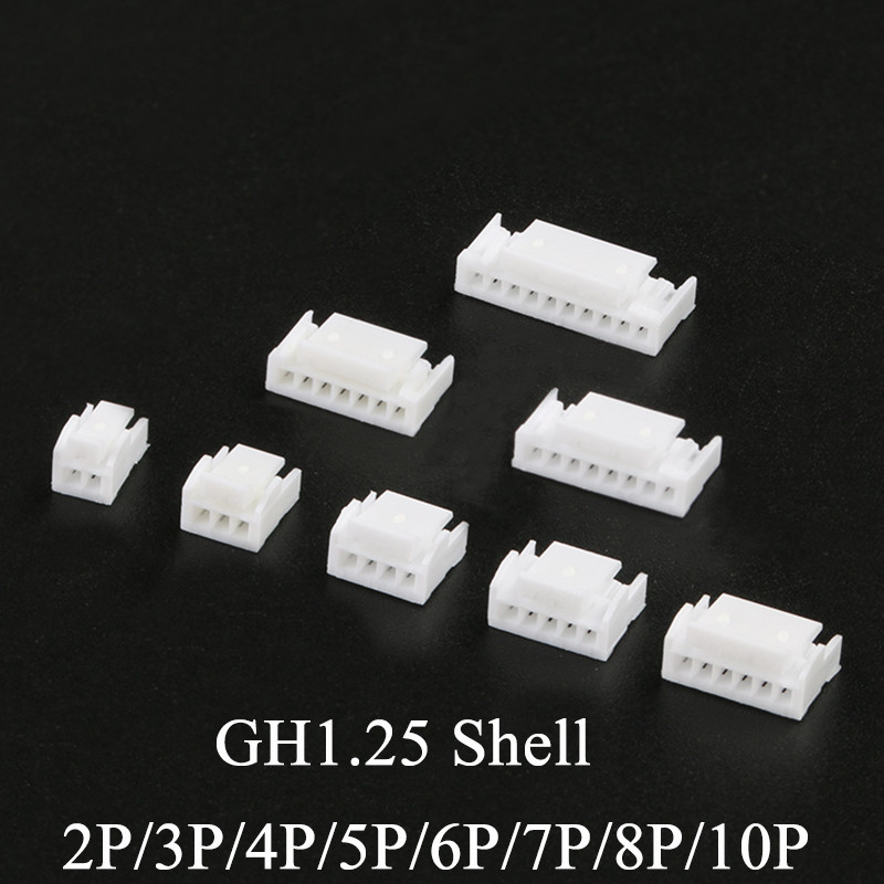 Bộ 50 Đầu Nối GH 1.25 Mm Pitch JST GH1.25 Nhà Ở Có Khóa 2P 3P 4P 5P 6P 7P 8P 10P