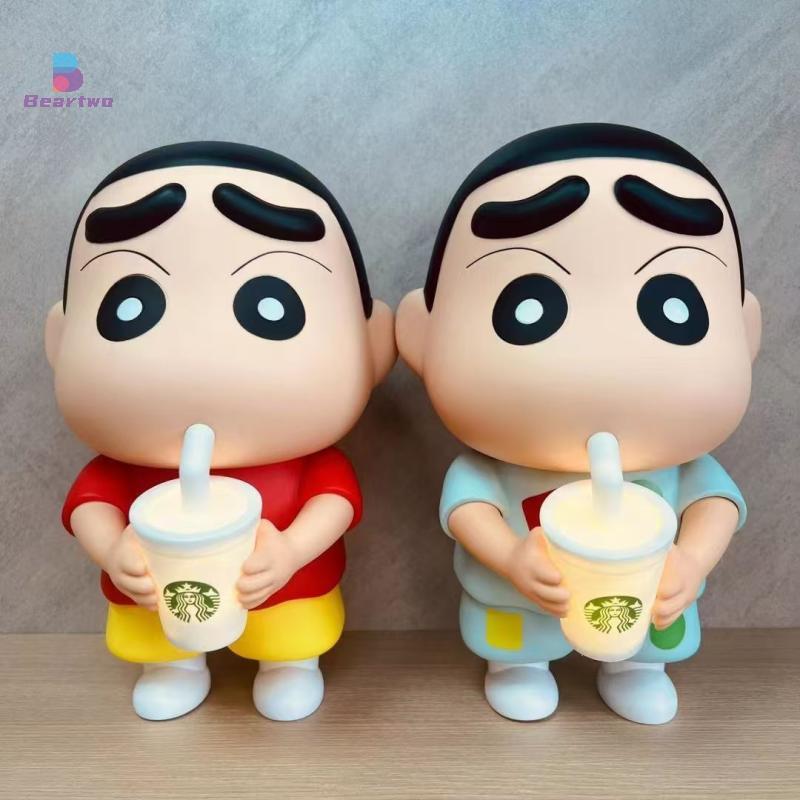 < beartwo > 1 Miếng Vinyl Phát Sáng Trà Sữa Cốc Trang Trí Bàn 25cm Mới Crayon Shin-Chan Tay Noob Ani