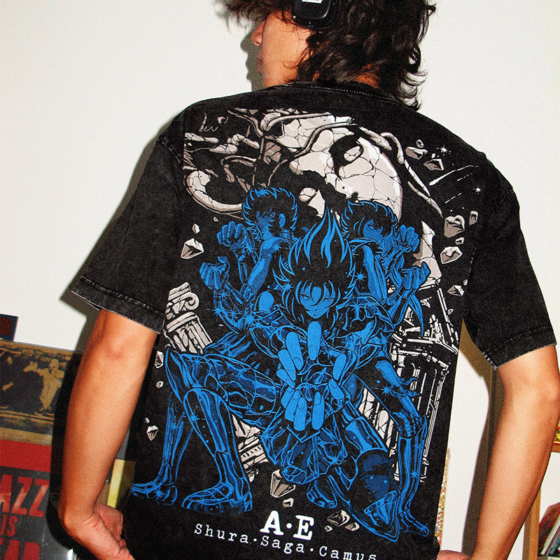 Saint Athena's Manga-Inspired Áo Thun Nam 100% Bông từ Nhật Bản, Already Used