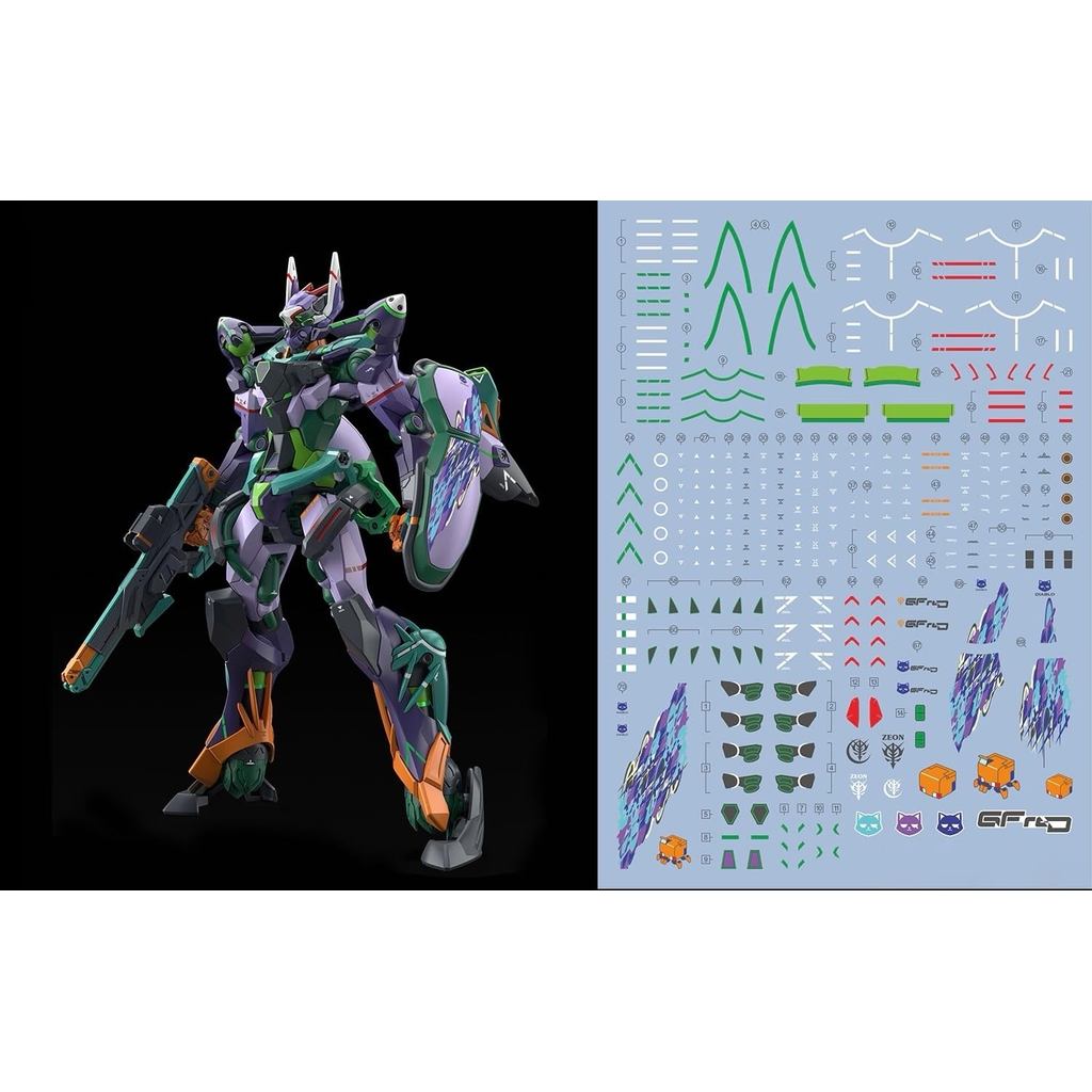 Huỳnh quang HG RG EG MG PG RE HiRM Robot MS Detail Up Decal chuyển nước dành cho HG 1/144 GQuuuuuuX 