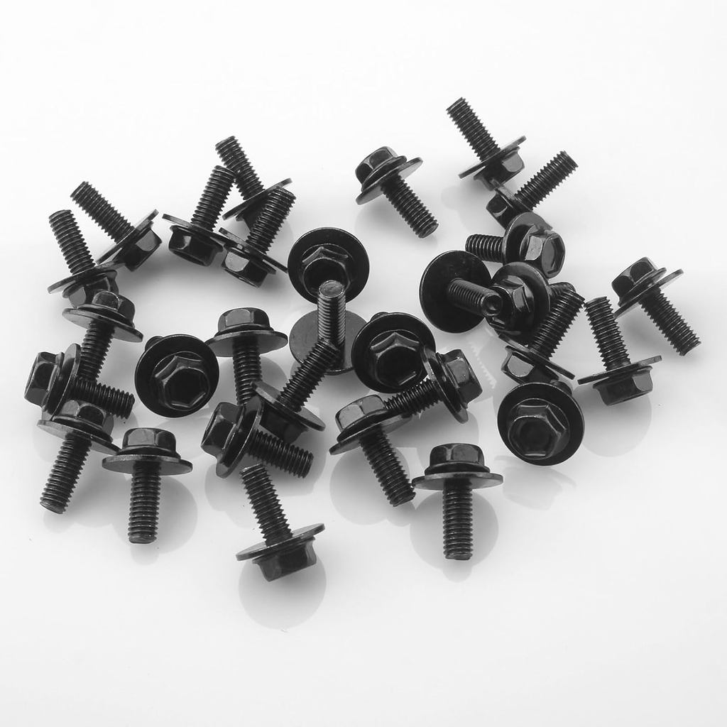 Bu lông M6 30X 1.0x17mm Máy giặt rời Đầu lục giác SEMS Vít thân xe, Bu lông chảo truyền động, Bu lôn