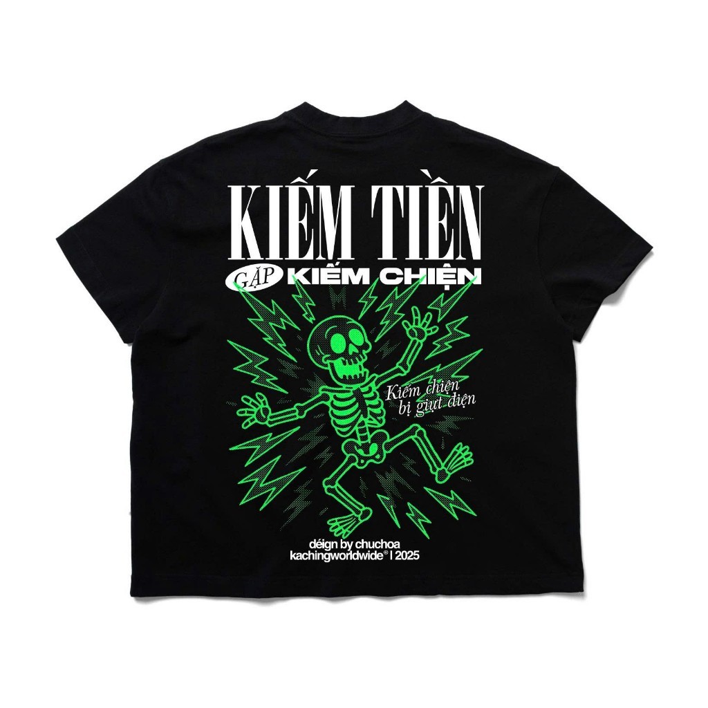 KACHING /Boxy TShirt/ ?KIẾM XIỀN GẶP KIẾM CHIỆN 100 Cotton aka Áo Thun KACHING