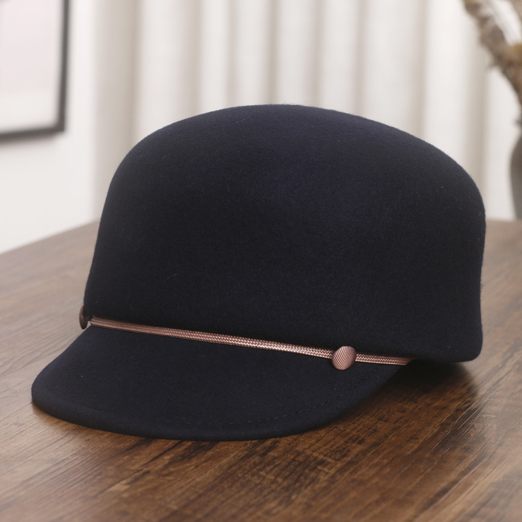 Mũ Cưỡi Ngựa Retro Nhật Bản, làm từ len cho thu đông, thiết kế thời trang gọn mặt - CA4LA D251114