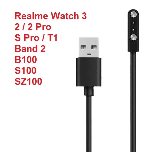 Bộ dây sạc đồng hồ thông minh Realme Watch 3 / 2 / 2 Pro / S Pro / T1 / Band 2 B100 S100 SZ100 Cáp T
