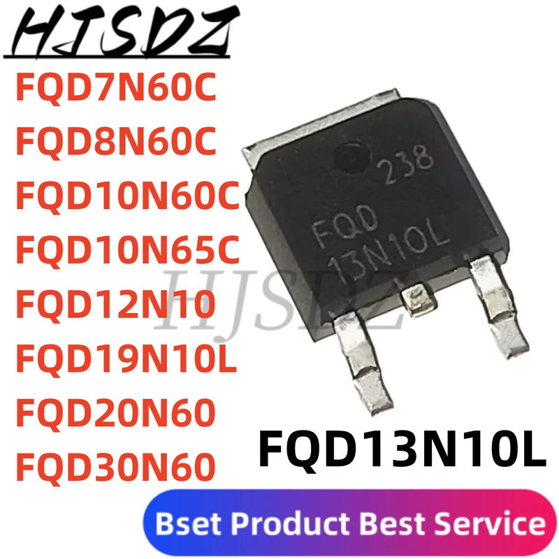 5 chiếc FQD20N60 FQD19N10L FQD13N10L FQD12N10 FQD10N65C FQD10N60C FQD8N60C FQD7N60C FQD30N60 đến-252