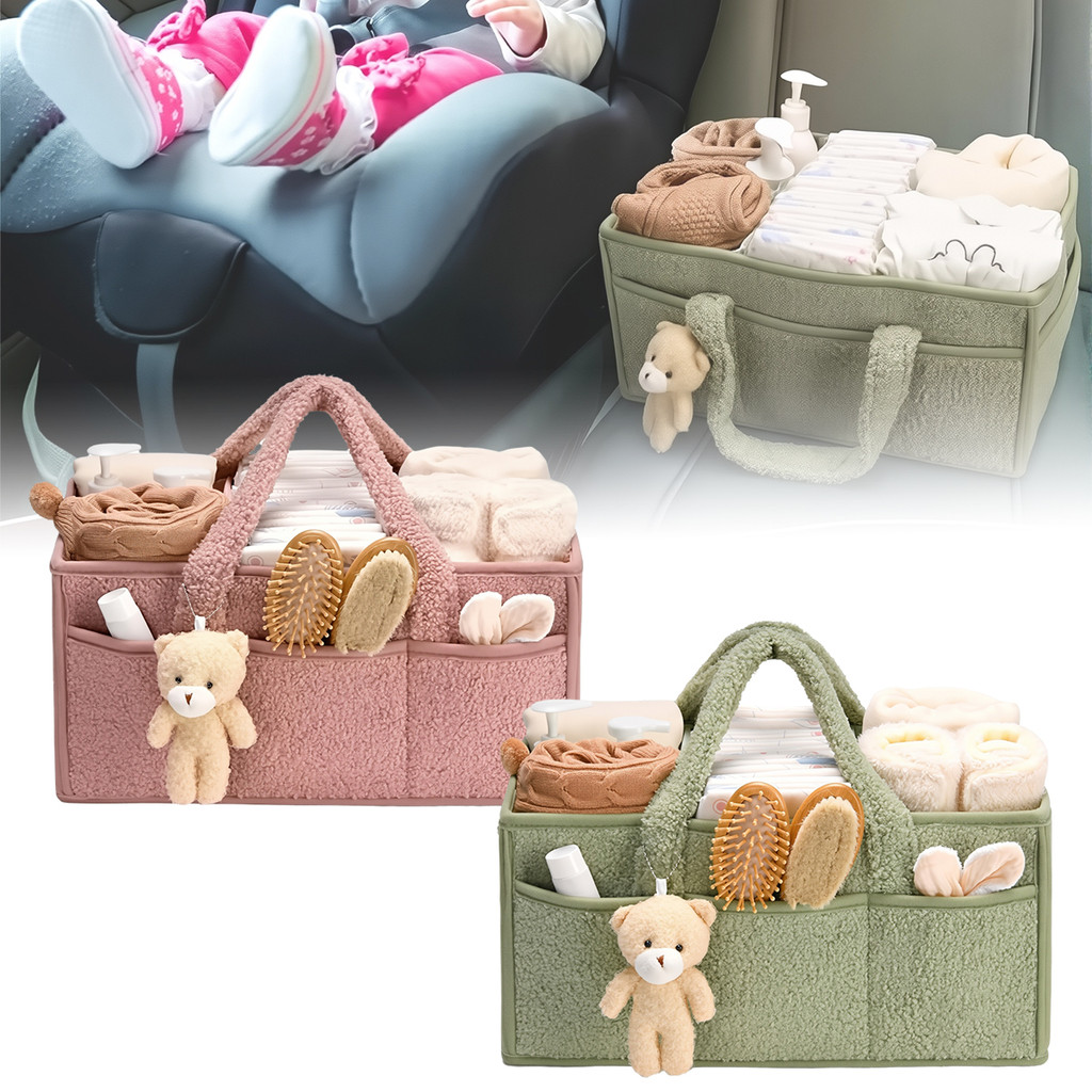 [Zaylily] Giỏ đựng tã trẻ sơ sinh Túi đựng tã trẻ sơ sinh có tay cầm Thay tã cho trẻ em Túi lớn