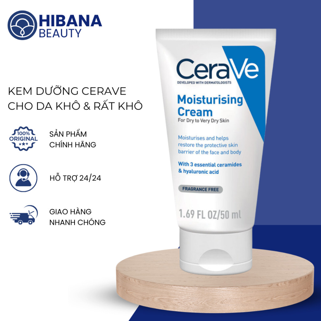 Kem Dưỡng CeraVe Cho Da Khô Đến Rất Khô 50ml Moisturising Cream