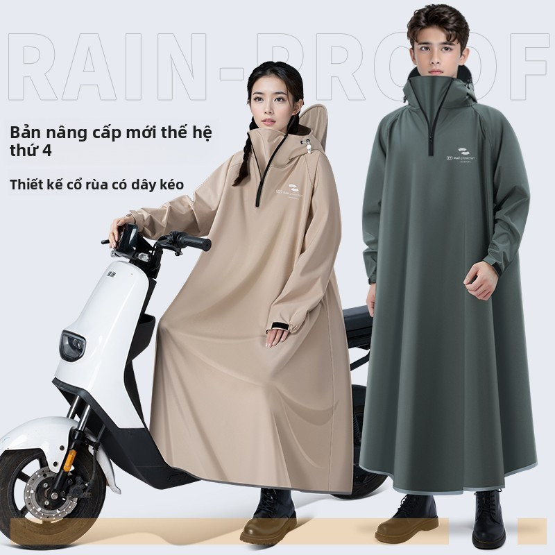 Áo Mưa Đi Xe Đạp Xe Máy Mưa Người Lớn Một Vải Oxford Dày Học Sinh Poncho Xe Đạp Điện