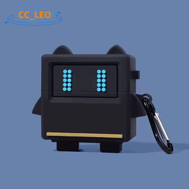 for Sennheiser ACCENTUM Open Case 3D Cartoon Robot Cute Ghost Silicone Soft Case Protective Sleeve S