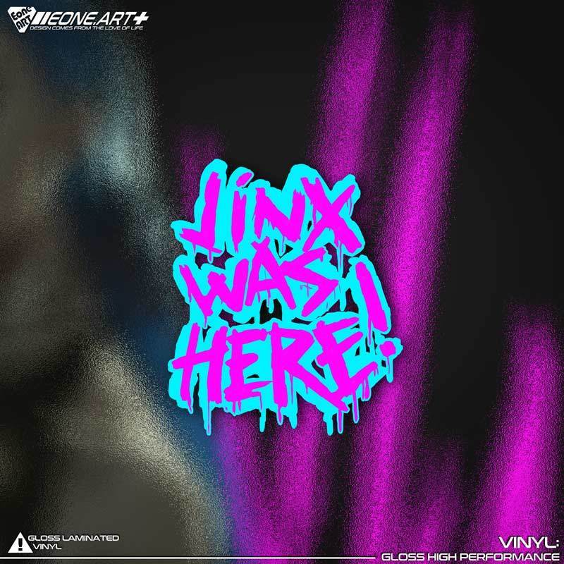 EONE Phản Quang Xe Dán LOL Liên Minh Huyền Thoại Little Blast JINX JINX logo Sơn Mài Kính Chống Thấm