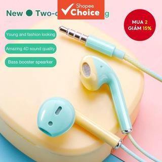  Tai nghe có dây âm nhạc Macaron U24 Tai nghe âm thanh nổi có dây 3,5 mm Tai nghe âm thanh nổi Hifi đầy màu sắc Tai nghe loại bỏ tai nghe có Mic cho Android 