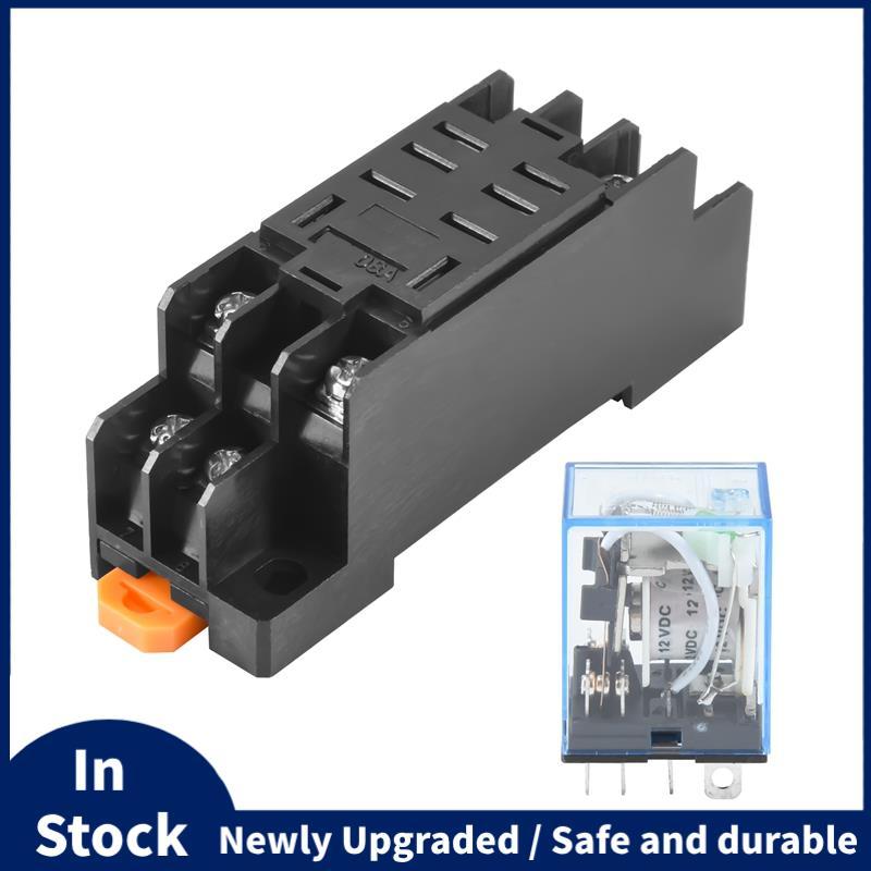 Rơle điện cuộn DC 12V DPDT LY2NJ HH62P-L JQX-13F 10A Có đế ổ cắm PTF08A