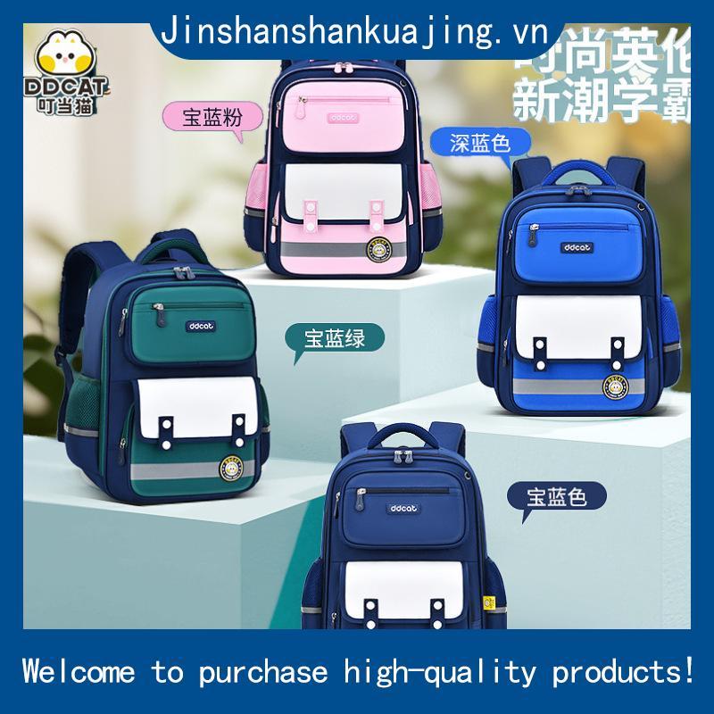 Guangluo Ba Lô Đi Học Họa Tiết Mèo Jingle Dễ Thương Cho Học Sinh Tiểu Học