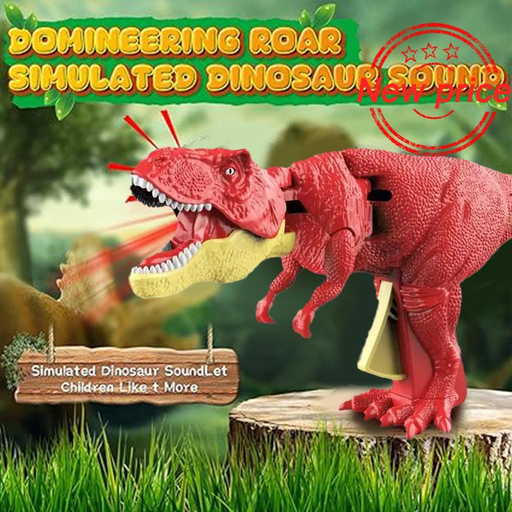 Máy ép cầm tay Âm thanh Đồ chơi khủng long Mô phỏng Tyrannosaurus Đồ chơi trẻ em Đồ chơi mô hình khủ