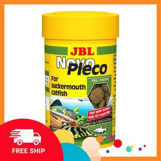 JBL Novo Pleco 133 g – Thức ăn viên cao cấp cho cá pleco & cá đáy, giàu spirulina, bột gỗ #nấmaqua
