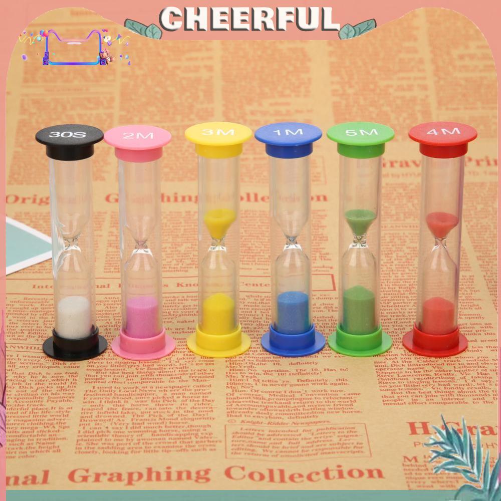 6 chiếc 30s / 1 phút / 2 phút / 3 phút / 4 phút / 5 phút Đồng hồ cát Đồ chơi trẻ em Quà tặng Đồng hồ