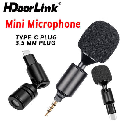 Micro Mini cầm tay HdoorLink Jack cắm 3,5 mm 4 cực / Type-C Micro có thể gập lại cho máy ảnh điện thoại