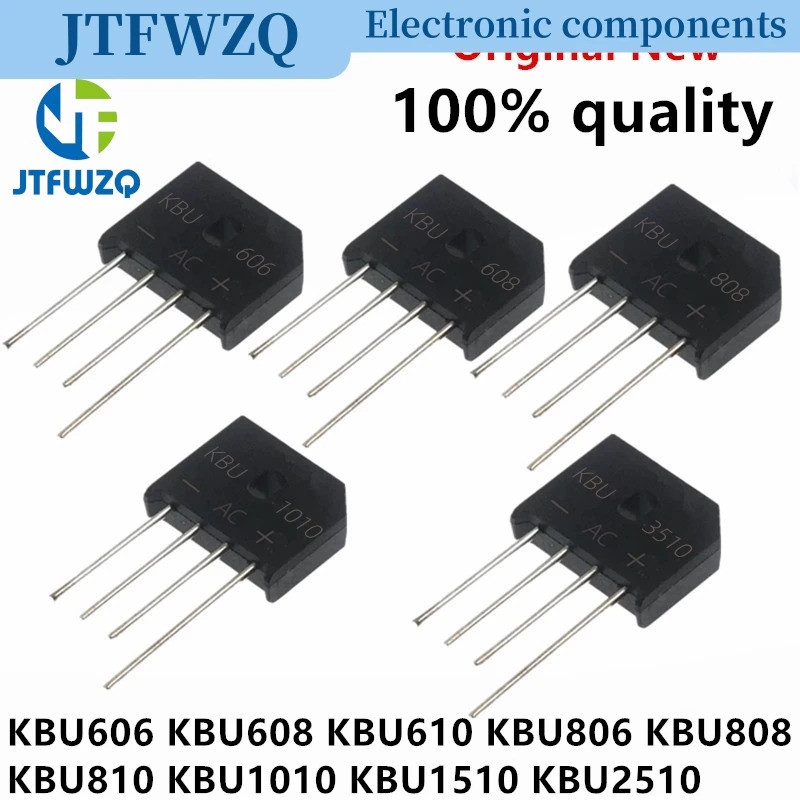 5 CHIẾC KBU606 KBU610 KBU806 KBU808 KBU810 KBU1010 KBU1510 KBU3510 KBU3510 DIP-4 CHỈNH VỚI