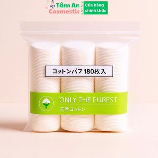  Bông Tẩy Trang Miniso Nhật Bản 100% Cotton Bông Tẩy Trang 180 Miếng Miniso Tròn Bông Tẩy Trang Miniso Miếng Tròn 