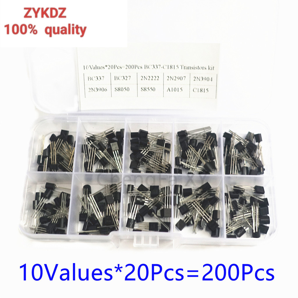 Bộ Transistor BC327 BC337 2N2222 2N2907 2N3904 2N3906 S8050 S8550 A1015 C1815 PNP / NPN 10 Giá Trị T