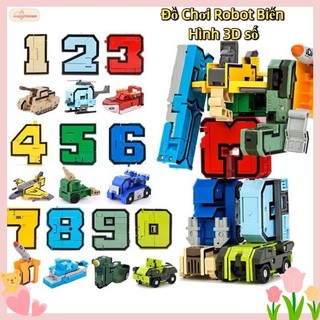 Đồ Chơi Robot Biến Hình 3D số,Đồ chơi lắp ráp sáng tạo,Số bị biến dạng,Tư duy phát triển