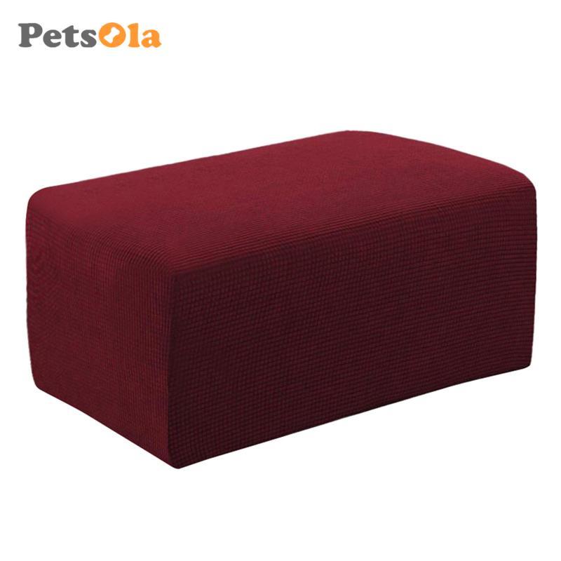 Footstool Cover Ottoman Slipcovers Gấp Bảo Vệ Bảo Quản Pouf Sofa Guard
