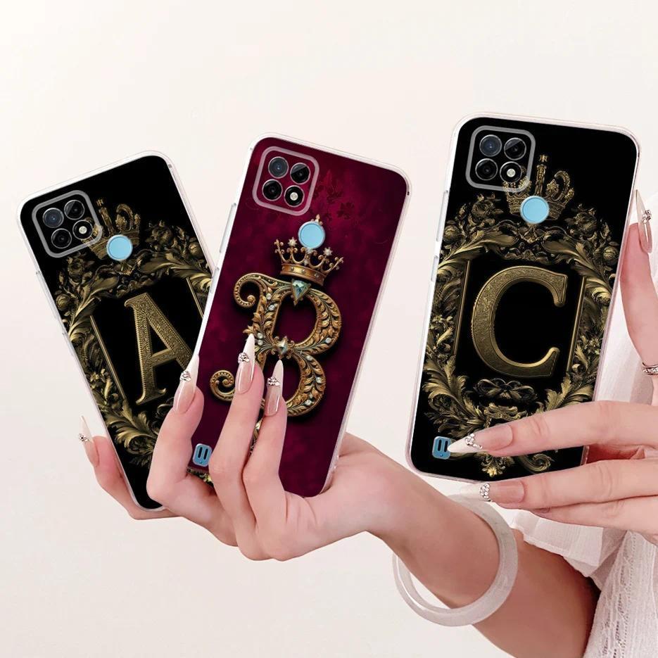 Dành Cho Realme C21Y C25Y Ốp Lưng Cool Crown Letters Cover Vỏ Điện Thoại Silicon Mềm Cho Realme C25Y