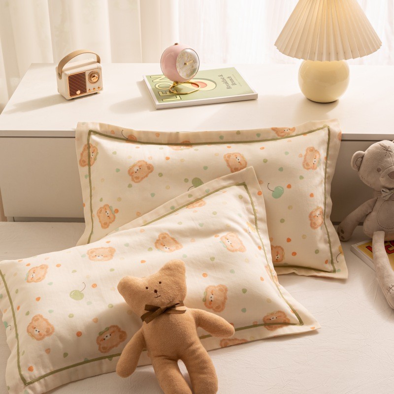 Vỏ gối trẻ em bằng sợi cotton đôi lớp loại A 30x50, vỏ gối dành riêng cho bé 40x60, vỏ gối bên trong