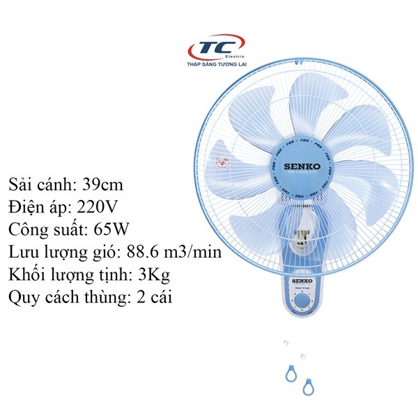Quạt treo tường SENKO TC1620 65W