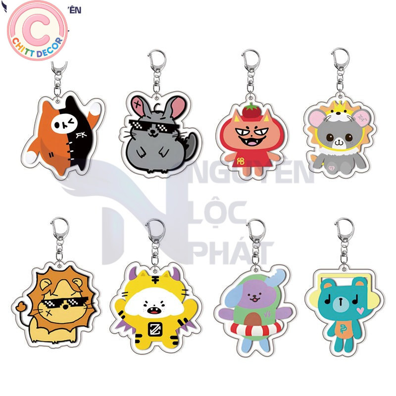 Sandwich CP GMM Q-Version Phuwin Jaidee Acrylic Móc Khóa Ba Lô Trang Trí Quà Tặng